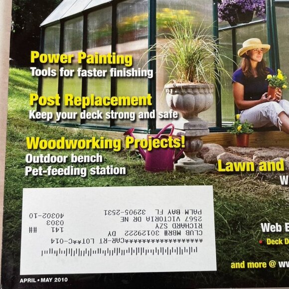 Handyman Club of America Magazine Vol 18 Issue 99 No 2 Apr May 2010 u Backyard G - Picture 2 of 9